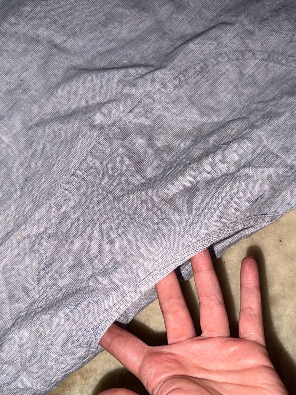 Rare flax maxi linen dress light blue summer fall pocket casual vtg coastal $200 - Picture 8 of 14